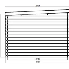 Abri de Jardin Rohan 8.88 m2 / 28 mm