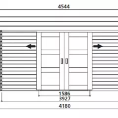 Abri de Jardin Viborg 13.71 m2 / 40 mm