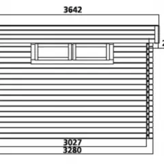 Abri de Jardin Viborg 13.71 m2 / 40 mm