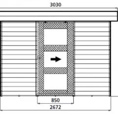 Abri de Jardin Lund 5.03 m2 / 19 mm