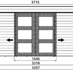 Abri de Jardin Sjobo 8.62 m2 / 19 mm