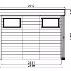 Abri de Jardin Sjobo 8.62 m2 / 19 mm