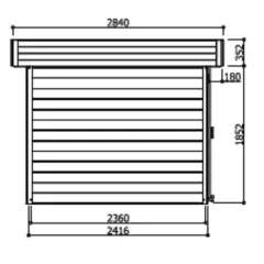 Abri de Jardin Arhus 7.96 m2 / 28 mm