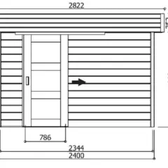 Abri de Jardin Bergen 4.84 m2 / 28 mm