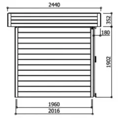 Abri de Jardin Bergen 4.84 m2 / 28 mm