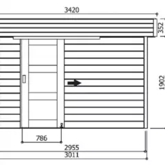 Abri de Jardin Oslo 6.05 m2 / 28 mm