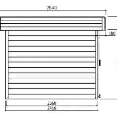 Abri de Jardin Stockholm 8.70 m2 / 28 mm