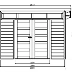 Abri de Jardin Verona 7.20 m2 / 28 mm