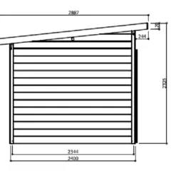 Abri de Jardin Verona 7.20 m2 / 28 mm