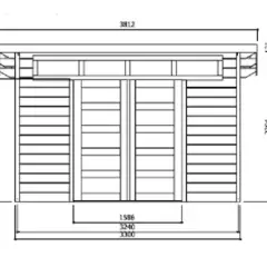 Abri de Jardin Venezia 8.81 m2 / 28 mm