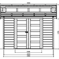 Abri de Jardin Milano 8.92 m2 / 28 mm