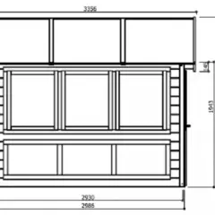 Abri de Jardin Merano 8.92 m2 / 28 mm - Espace de rangement / Serre de jardin en Bois