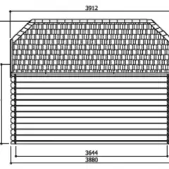 Abri de Jardin Cottage Limerick 11.56 m2 / 28 mm