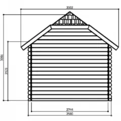 Abri de Jardin Cottage York 8.88 m2 / 28 mm