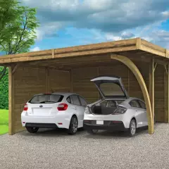 CARPORT BOIS (5m x 6m) - Carport 2 PLACES