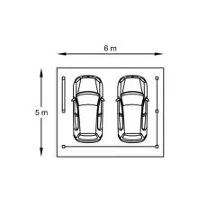 CARPORT BOIS (5m x 6m) - Carport 2 PLACES