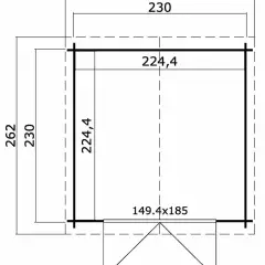 Abri de jardin Morava B / 3.40 m2 / 28 mm