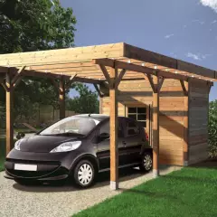 CARPORT BOIS + ABRI (3m x 7m) - Carport 1 PLACE