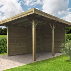 CARPORT BOIS (4m x 5m) - Carport 1 PLACE