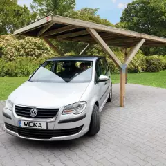 CARPORT BOIS SIMPLE Y toit en Acier / 1 place - Carport 1 place / carport  simple Y 612 / surface couvrante 18 m2