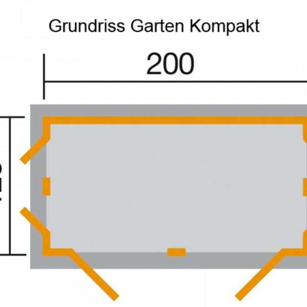 Remise à Outils Garten Q Kompakt Brut - Abri de jardin Garten Q / remise à bois