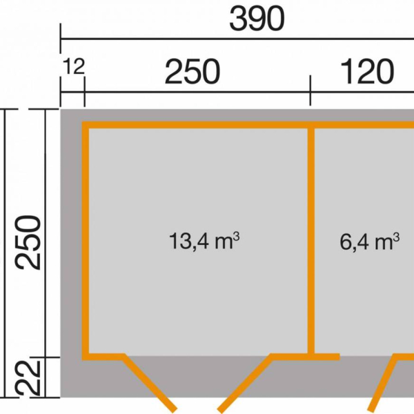 Abri de jardin 254 T2 / 9.25 m2 / 28 mm / + Plancher - Abri de jardin multifonction 9 M2