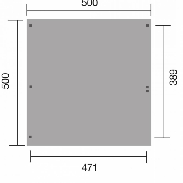 CARPORT BOIS DOUBLE 25 m2 avec 1 arc / 2 places / 616 - Carport 616 / 2 places / surface couvrante 25 m2