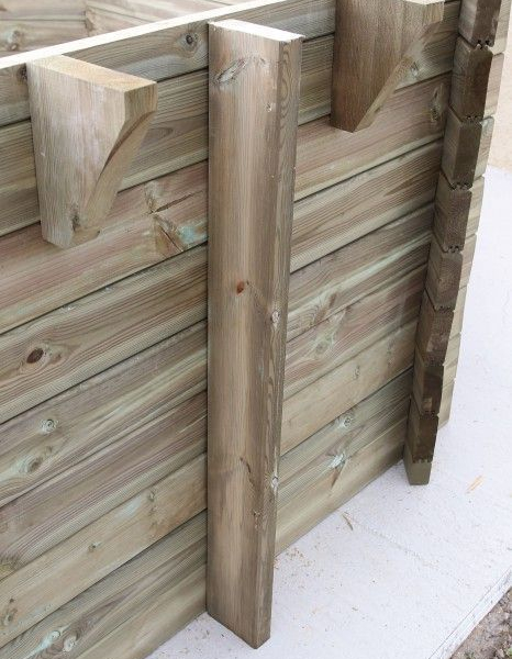 PISCINE en bois Océa / diam 5.8 m / h 1.30 m / Liner beige - Piscine ronde en bois