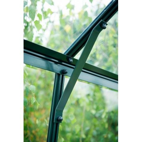 Serre de jardin HALLS Magnum 8,20 m2 + verre trempé - aluminium / verre trempé 3 mm