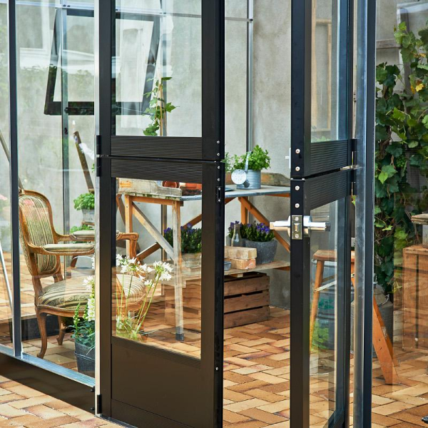 Serre de jardin JULIANA Veranda 4.4 m² + verre trempé - aluminium / verre trempé 3 mm