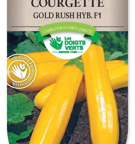 COURGETTE Gold Rush Hyb. F1 - FRAIS DE PORT OFFERT Graines potagères